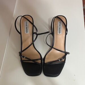 Steve Madden Black Strappy Heels